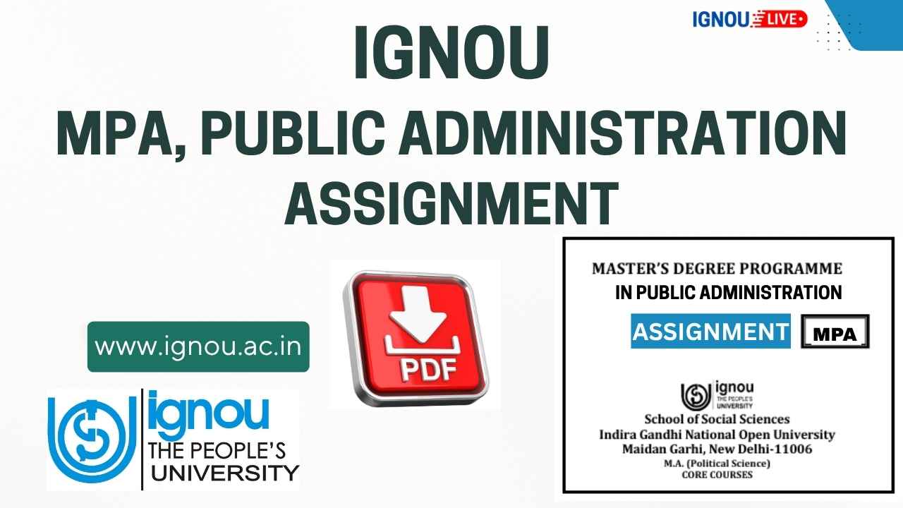 IGNOU MA Public Administration Assignment Paper