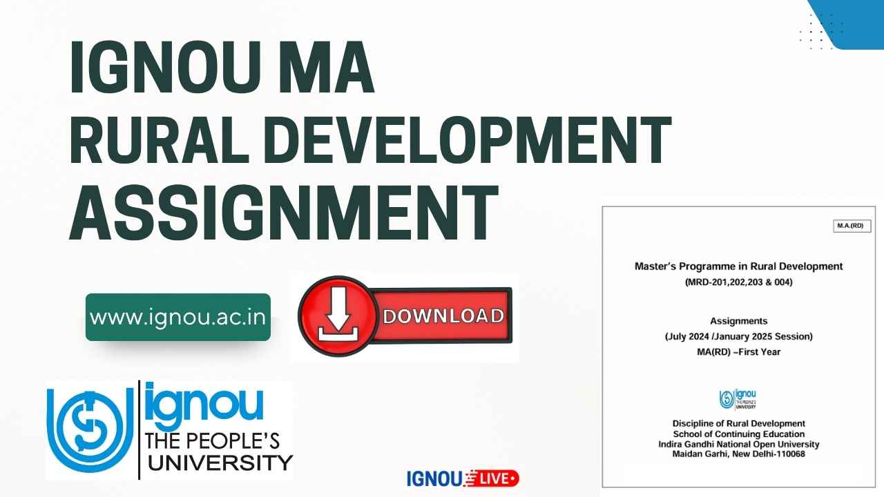 IGNOU MA Rural Development Assignment PDF