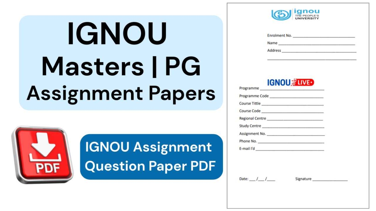 IGNOU Masters PG Assignment Papers